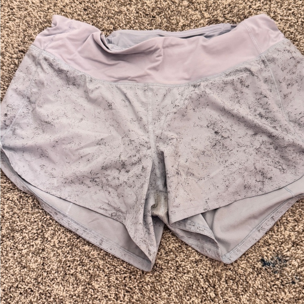 Lululemon Athletica Gray Athletic Shorts Lightweight Moisture-Wicking